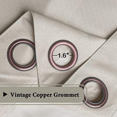 Extra Wide Linen Blackout Curtain